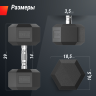 Гантель гексагональная UNIX FIT 27,5 кг обрезиненная DBHEX27_5x2